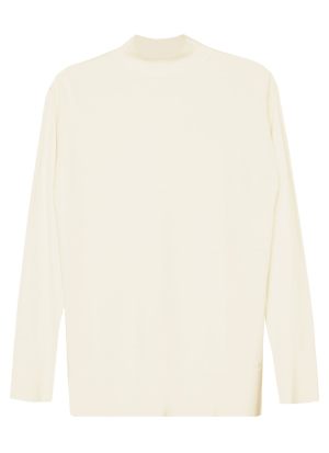 AWESOME STANDARD WOOL HALF TURTLE NECK White